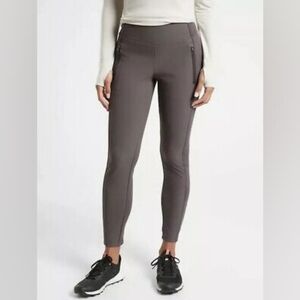 Athleta Jogger Womens 6 Small Brown Headlands Hybrid Tight Jogger Pull On Zip
